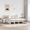 Image de vidaXL Cadre de lit avec tête de lit 200x200 cm Bois de pin massif, lit, meuble de chambre à coucher, lit en bois, lit 3302306