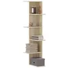 Image de vidaXL Étagère d'angle murale chêne sonoma bois d'ingénierie, étagère d'angle, étagère suspendue, étagère murale suspendue, 852629