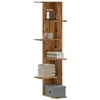 Image de vidaXL Étagère d'angle murale vieux bois bois d'ingénierie, étagère d'angle, étagère suspendue, étagère murale suspendue, 852634
