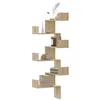 Image de vidaXL Étagère d'angle murale chêne sonoma 45x45x147cm bois ingénierie, étagère d'angle, étagère suspendue, étagère murale 852638
