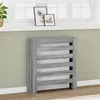 Image de vidaXL Cache-radiateur sonoma gris 78x20x82 cm bois d'ingénierie, bouchon de radiateur, cache-radiateur haut, radiateur à 852686