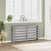Image de vidaXL Cache-radiateur sonoma gris 149x20x82 cm bois d'ingénierie, bouchon de radiateur, cache-radiateur haut, radiateur à 852704