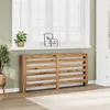 Image de vidaXL Cache-radiateur chêne artisanal 175x20x82 cm bois d'ingénierie, bouchon de radiateur, cache-radiateur haut, radiateur 852716