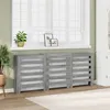 Image de vidaXL Cache-radiateur sonoma gris 205x21,5x83,5 cm bois d'ingénierie, bouchon de radiateur, cache-radiateur haut, radiateur 852722