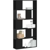 Image de Bibliothèque 5 niveaux noir 80,5x23,5x162,5 cm bois ingénierie