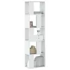 Image de vidaXL Bibliothèque 5 niveaux blanc 45x23,5x162,5 cm bois d'ingénierie, étagère, étagère à livres, support de livre, armoire 852780