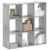 Image de Bibliothèque gris béton 102x32x102 cm bois d ingénierie