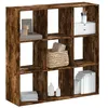 Image de Bibliothèque chêne fumé 102x32x102 cm bois d ingénierie