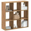 Image de vidaXL Bibliothèque chêne artisanal 102x32x102 cm bois d'ingénierie, étagère, étagère à livres, support de livre, armoire de rangement 852824