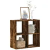 Image de vidaXL Bibliothèque chêne fumé 68,5x32x68,5 cm bois d'ingénierie852829