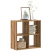 Image de Bibliothèque chêne artisanal 68,5x32x68,5 cm bois d ingénierie