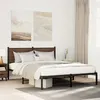 Image de vidaXL Cadre de lit métal avec tête de lit chêne fumé 140x200 cm, lit double, meuble de chambre à coucher, lit d'invité, 4007668