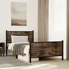Image de vidaXL Bedframe zonder matras metaal gerookt eikenkleurig 100x190 cm4007679
