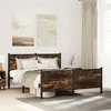 Image de vidaXL Bedframe zonder matras metaal gerookt eikenkleurig 137x190 cm4007684