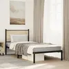 Image de vidaXL Cadre de lit en métal avec tête de lit chêne sonoma 80x200 cm, lit simple, meuble de chambre à coucher, lit d'invité, 4007707