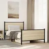 Image de vidaXL Cadre de lit métal avec tête de lit et pied de lit 100x200 cm, lit simple, meuble de chambre à coucher, lit d'invité, 4007729