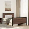 Image de vidaXL Bedframe zonder matras metaal bruin eikenkleurig 100x190 cm4007777