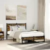 Image de vidaXL Bedframe zonder matras metaal gerookt eikenkleurig 120x190 cm4007829