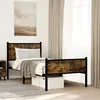 Image de vidaXL Bedframe zonder matras metaal gerookt eikenkleurig 75x190 cm4007840