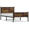 Image de vidaXL Bedframe zonder matras metaal gerookt eikenkleurig 100x190 cm4007844