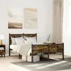 Image de vidaXL Cadre de lit en métal sans matelas chêne fumé 120x190 cm 4007847