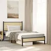 Image de vidaXL Bedframe zonder matras metaal sonoma eikenkleurig 100x200 cm4007863