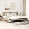 Image de vidaXL Cadre de lit en métal avec tête de lit chêne sonoma 160x200 cm, lit double, meuble de chambre à coucher, lit 4007889