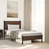 Image de Cadre de lit en métal sans matelas chêne marron 80x200 cm