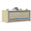 Image de vidaXL Table basse avec lumières LED chêne sonoma bois d'ingénierie, table latérale, table de salon, table d'accent, bout de 851986