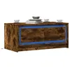 Image de Table basse avec lumières LED chêne fumé ois d ingénierie