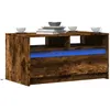 Image de vidaXL Salontafel met LED-verlichting bewerkt hout gerookt eikenkleur851995