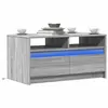 Image de vidaXL Table basse avec lumières LED sonoma gris bois d'ingénierie, table latérale, table de salon, table d'accent, bout de canapé, table centrale