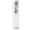 Image de vidaXL Buffet avec LED blanc 36x32,5x200 cm bois d'ingénierie, meuble de rangement, meuble de rangement cuisine, meuble de 852124