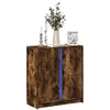 Image de Buffet avec LED chêne fumé 77x34x85 cm bois d ingénierie