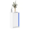 Image de vidaXL Buffet avec LED blanc 42,5x34x85 cm bois d'ingénierie, meuble de rangement, meuble de rangement cuisine, meuble de 852138