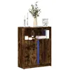 Image de Buffet avec LED chêne fumé 77x34x100 cm bois d ingénierie