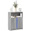Image de Buffet avec LED sonoma gris 77x34x100 cm bois d ingénierie