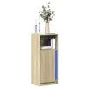 Image de vidaXL Buffet avec LED chêne sonoma 42,5x34x100 cm bois d'ingénierie, meuble de rangement, meuble de rangement cuisine, 852154