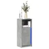 Image de vidaXL Buffet avec LED gris béton 42,5x34x100 cm bois d'ingénierie, meuble de rangement, meuble de rangement cuisine, meuble 852155