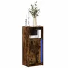 Image de Buffet avec LED chêne fumé 42,5x34x100 cm bois d ingénierie