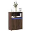 Image de Buffet avec LED chêne marron 72x34x100 cm bois d ingénierie