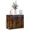 Image de Buffet avec LED chêne fumé 72x34x61 cm bois d ingénierie
