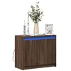 Image de Buffet avec LED chêne marron 72x34x61 cm bois d ingénierie