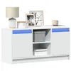 Image de vidaXL Meuble TV avec LED blanc 100x34x50 cm bois d'ingénierie 852187
