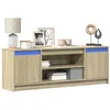 Image de vidaXL Meuble TV avec LED chêne sonoma 139,5x34x50cm bois d'ingénierie 852196