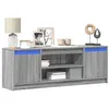 Image de vidaXL Meuble TV avec LED sonoma gris 139,5x34x50 cm bois d'ingénierie 852199