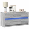 Image de Meuble TV avec LED sonoma gris 100x34x50 cm bois d ingénierie