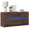 Image de Meuble TV avec LED chêne marron 100x34x50 cm bois d ingénierie