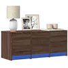 Image de Meuble TV avec LED chêne marron 97x34x40 cm bois d ingénierie