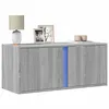 Image de Meuble TV mural avec lumières LED sonoma gris 80x31x35 cm